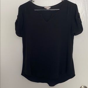 Black tee blouse